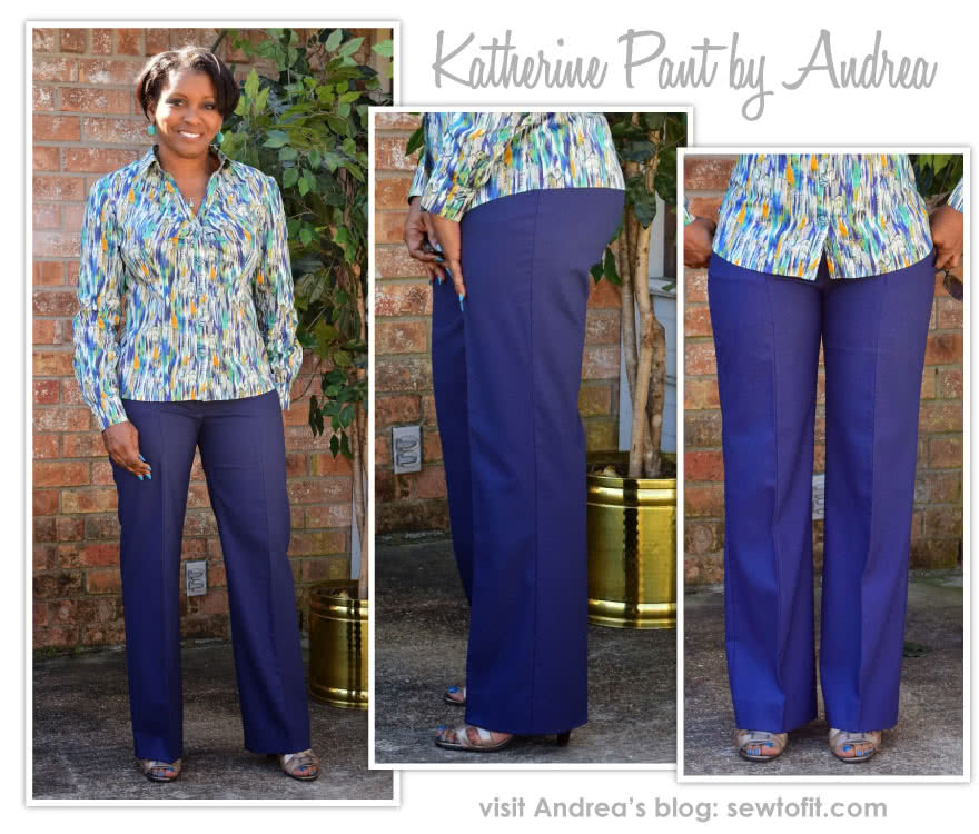 Katherine Pant Sewing Pattern By Andrea And Style Arc - Straight leg tailored pant with seam detail