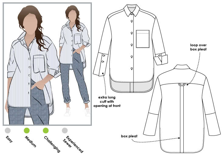 oversized shirt dress pattern