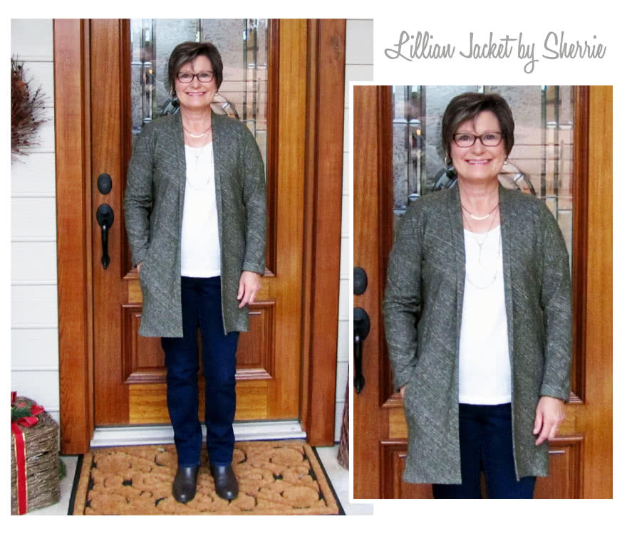 Lillian Knit Jacket Sewing Pattern By Sherrie And Style Arc - This knit jacket has a fabulous new engineered sleeve