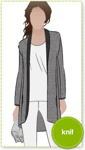 Lillian Knit Jacket Sewing Pattern By Style Arc - This knit jacket has a fabulous new engineered sleeve