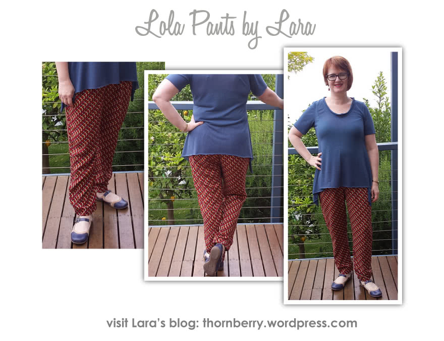 Lola Pant Sewing Pattern By Lara And Style Arc - Casual elastic waist pant with pockets & back hem detail