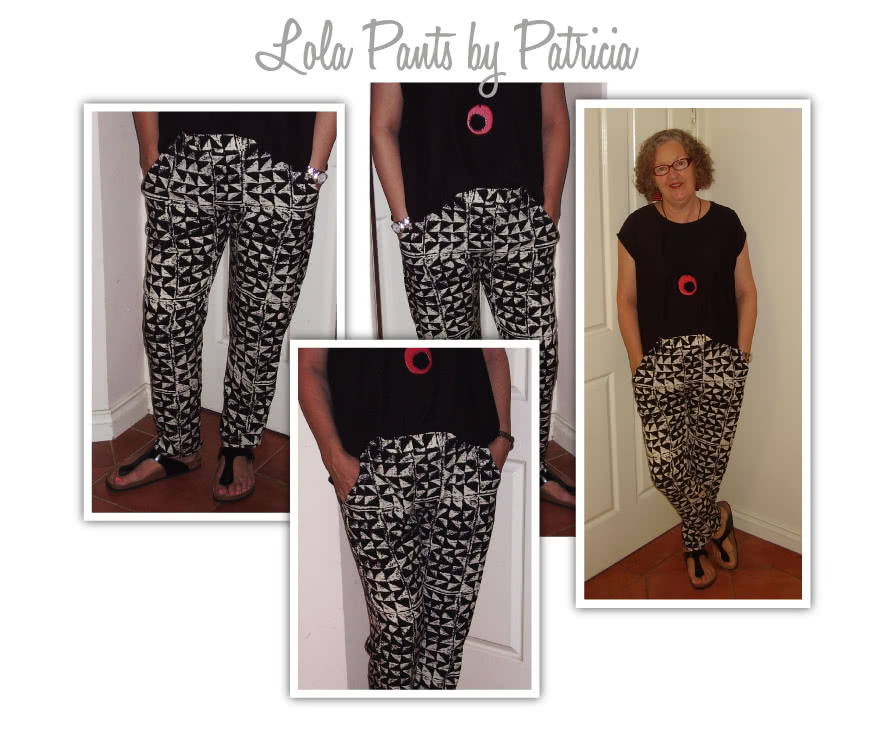 Lola Pant Sewing Pattern By Patricia And Style Arc - Casual elastic waist pant with pockets & back hem detail