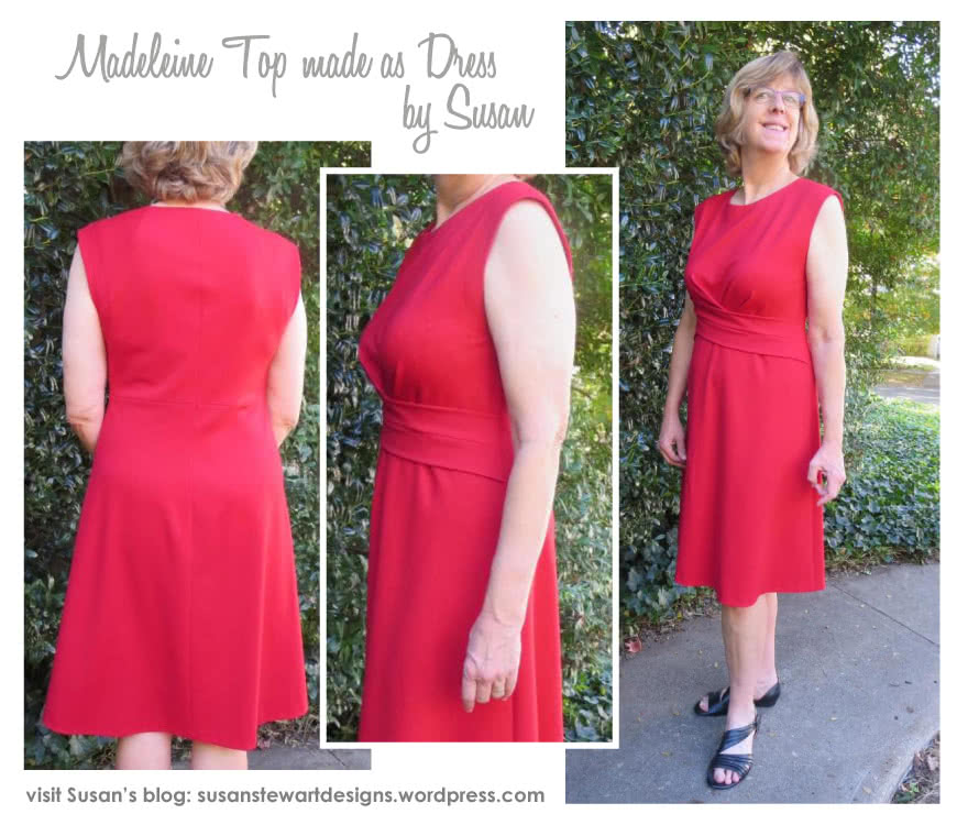 Madeleine Ponte Top Sewing Pattern By Susan And Style Arc - Asymmetrical pleat front peplum top