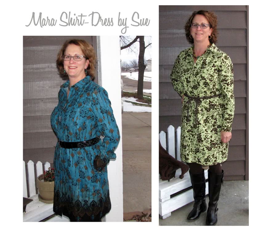 Mara Shirt Dress Sewing Pattern By Sue And Style Arc - The classic shirt dress featuring a fly front, pleat pockets and two piece sleeve