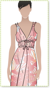Mardi Dress Sewing Pattern By Style Arc - Pretty easy to wear party dress in satin