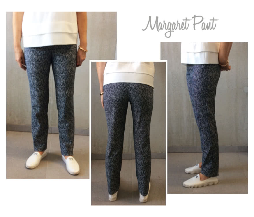 Margaret Stretch Woven Pant Sewing Pattern By Style Arc - New great pant block - this pant has an elastic waist!