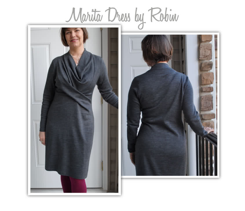 Marita Knit Dress Sewing Pattern By Robin And Style Arc - Great easy to wear knit dress