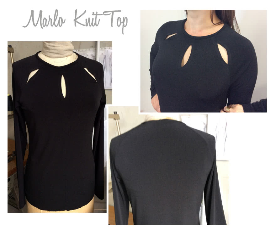 Marlo Knit Top Sewing Pattern By Style Arc - Gorgeous trendy top with interesting cut out detail