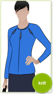 Marlo Knit Top Sewing Pattern By Style Arc - Gorgeous trendy top with interesting cut out detail