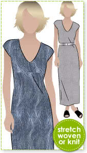 Maxine Maxi Dress Sewing Pattern By Style Arc - Maxi dress in two lengths, the must have dress of the season