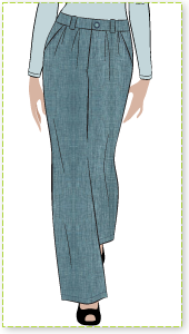 Melissa Pant Sewing Pattern By Style Arc - Pleat front pant with straight leg