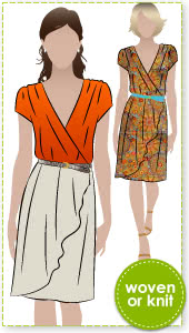 Mia Dress Sewing Pattern By Style Arc - Fantastic and versatile dress in soft woven or knit