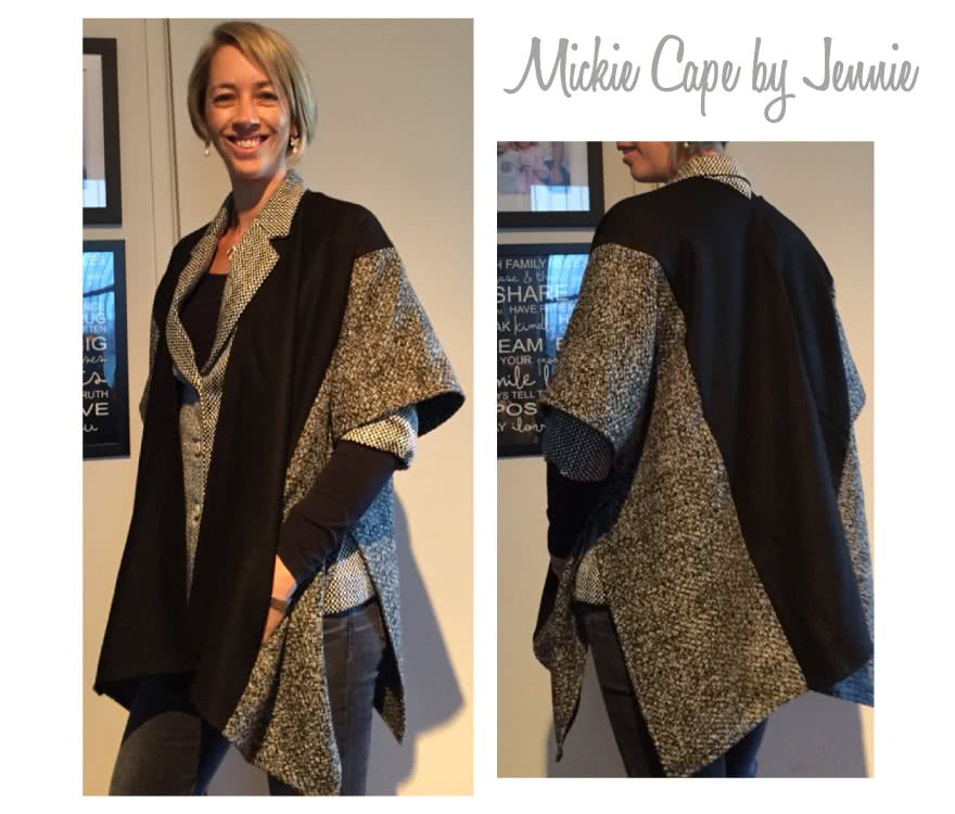 Mickie Cape Sewing Pattern By Jennie And Style Arc - Simple but sophisticated cape