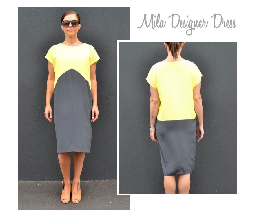 Mila Designer Dress Sewing Pattern By Style Arc - Simple but stylish slip on dress