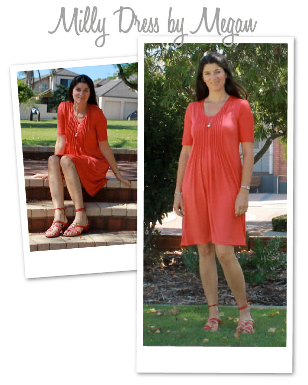Milly Knit Dress / Top Sewing Pattern By Megan And Style Arc - Tuck front Dress/Top with long or short sleeves