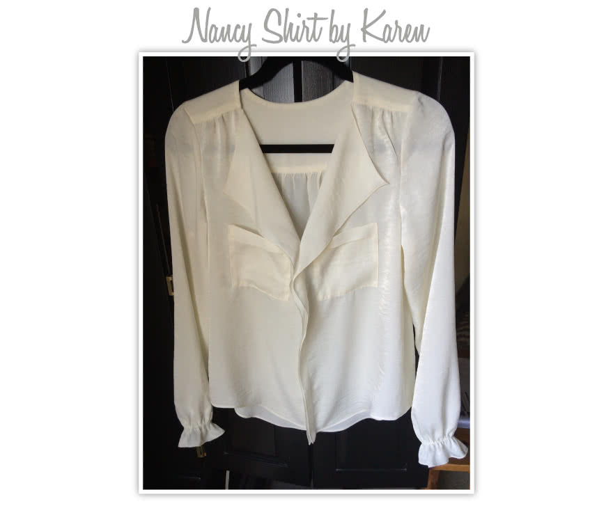 Nancy Shirt Sewing Pattern By Karen And Style Arc - Fashionable shirt with the stitched front feature