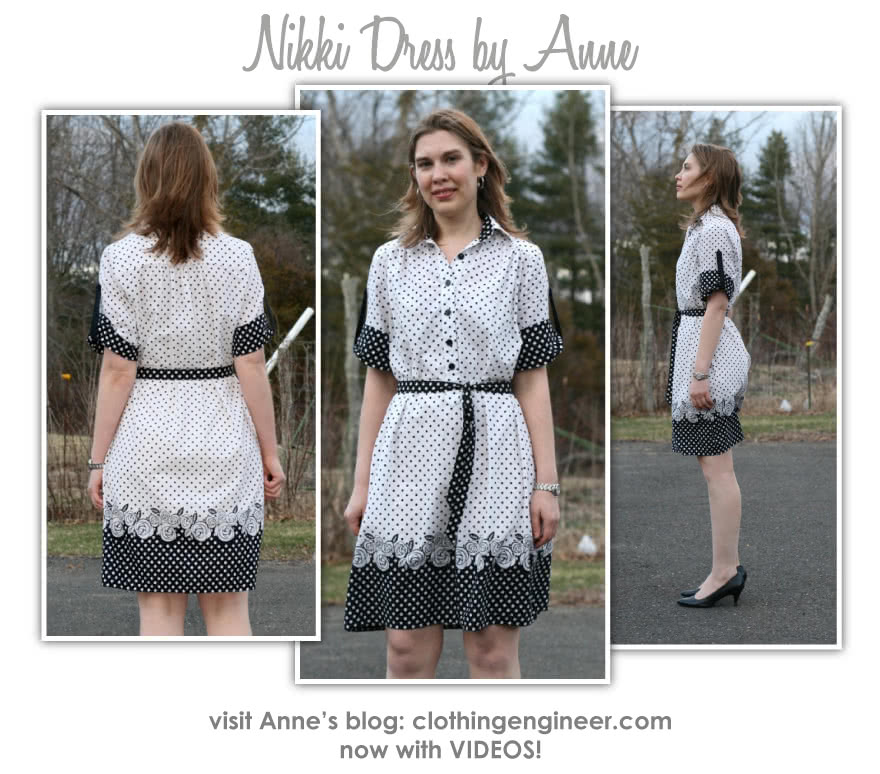 Nikki Dress Sewing Pattern By Anne And Style Arc - Breezy button front dress with roll-up sleeve