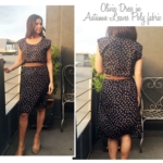 Olivia Dress + Autumn Leaves Polyester Sewing Pattern Fabric Bundle By Style Arc