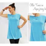 Ollie Tunic + Aqua Knit Jersey Sewing Pattern Fabric Bundle By Style Arc