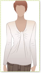 Polly Top Sewing Pattern By Style Arc - Latest trend double pleat front top