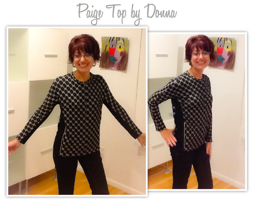 Paige Top / Dress Sewing Pattern By Donna And Style Arc - Dolman sleeve dress or top with feature zips & design lines
