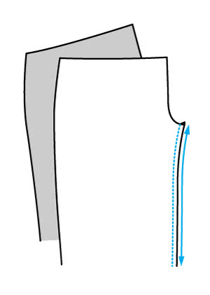 How to Sew Pants Leg, Crotch and Side Seams - Step 1