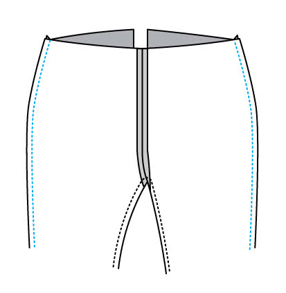 How to Sew Pants Leg, Crotch and Side Seams - Step 3