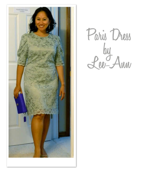 Paris Dress Sewing Pattern By Lee And Style Arc - Little black dress with padded square shoulders