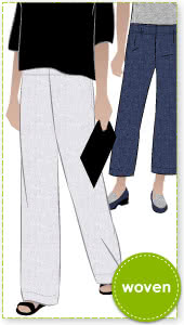 Peta Pant Sewing Pattern By Style Arc - Great pull on pant with beautiful leg shape