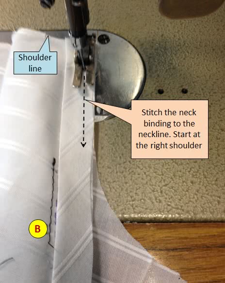 Step 5: Stitching the Neck Binding