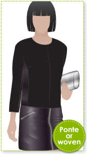 Piper Top Sewing Pattern By Style Arc - Dolman 7/8 sleeve top with side panels