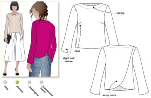 Ricki Top Sewing Pattern – Casual Patterns – Style Arc
