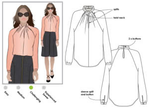 Rosemary Blouse Sewing Pattern – Casual Patterns – Style Arc