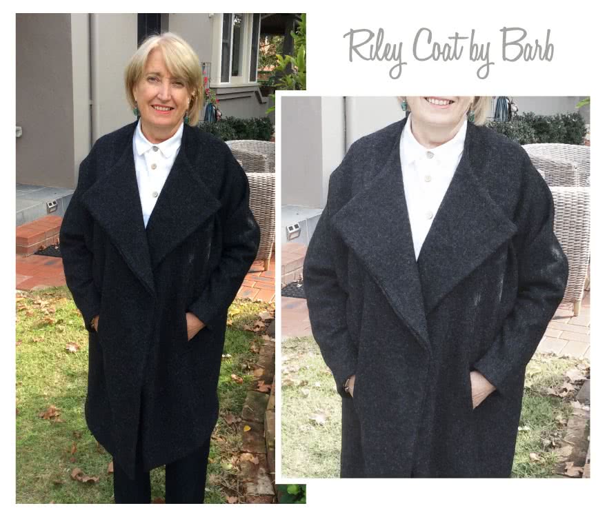 Riley Coat Sewing Pattern By Barb And Style Arc - "On-point" designer coat