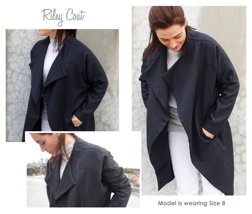 Riley Coat Sewing Pattern By Style Arc - "On-point" designer coat