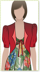 Rosa Jacket Sewing Pattern By Style Arc - Throw over bolero jacket