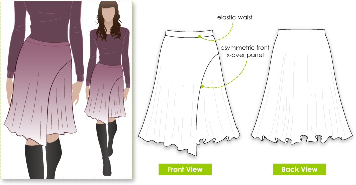 Shelly Skirt - Style Arc Wrap Skirt Pattern