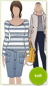 Samantha Top Sewing Pattern By Style Arc - Good basic raglan sleeve knit top