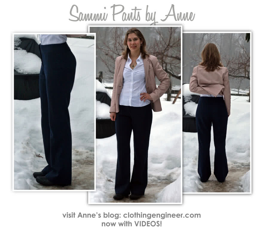 Sammi Woven Pant Sewing Pattern By Anne And Style Arc - Basic woven pant with slight bootleg, for the office or the weekend