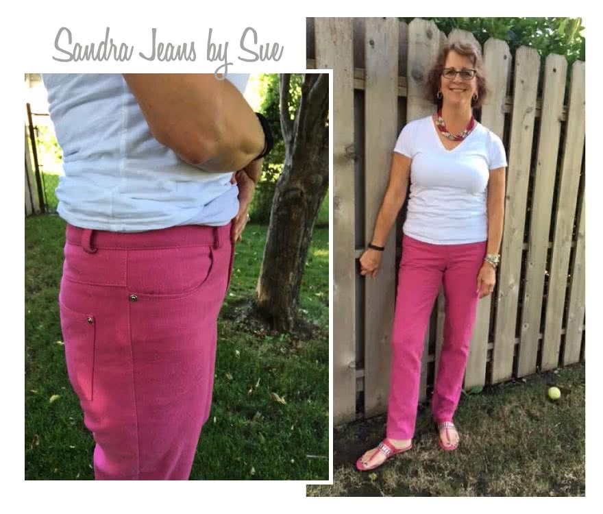 Sandra Narrow Leg Jean Sewing Pattern By Sue And Style Arc - Fashionable narrow leg woven jean