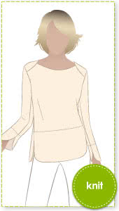 Savannah Knit Top Sewing Pattern By Style Arc - Great basic layering piece with a point of difference