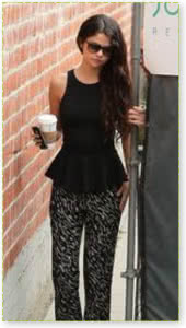 Selena Gomez Look Sewing Pattern Bundle By Style Arc - Selena Gomez day-to-night look = Lola Pants + Georgia Peplum Top