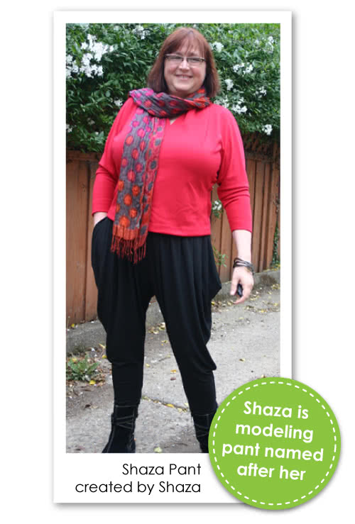 Shaza Jersey Pant Sewing Pattern By Shaza And Style Arc - Stylish elastic waist pant with soft pleats