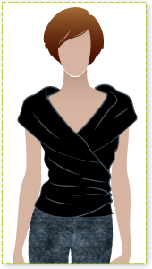 Simply Sally Top Sewing Pattern By Style Arc - Wonderfully versatile top that can be worn different ways