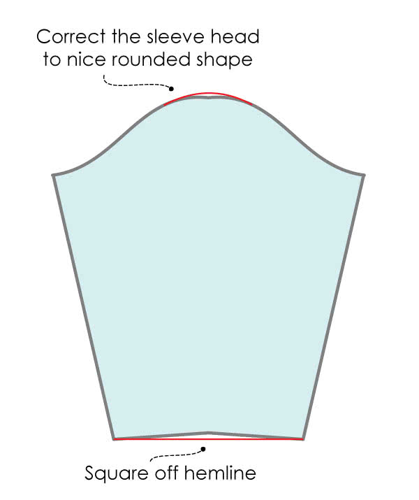 Pattern Adjustments - Adding to Sleeve Girth - Step 3