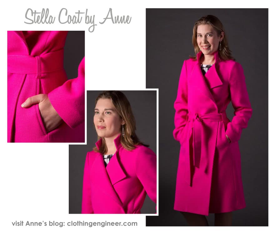 Stella Coat Sewing Pattern By Anne And Style Arc - Luxurious, versatile, easy to wear wrap coat