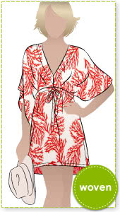 Summer Cover Up Sewing Pattern By Style Arc - Great relaxed cover up in two lengths