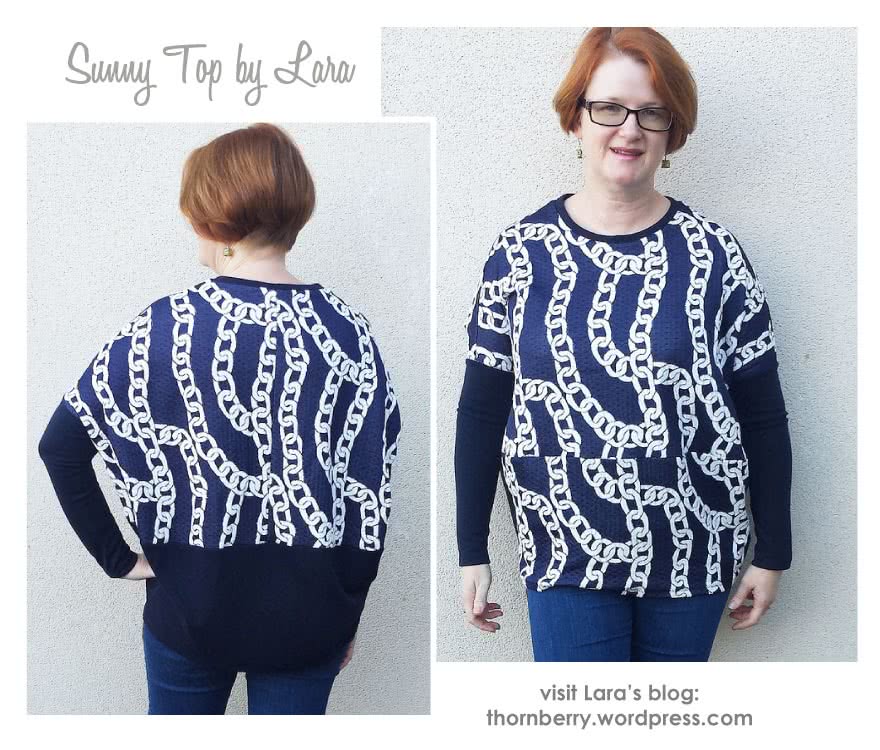 Sunny Knit Top Sewing Pattern By Lara And Style Arc - Cocoon shaped long sleeved knit top