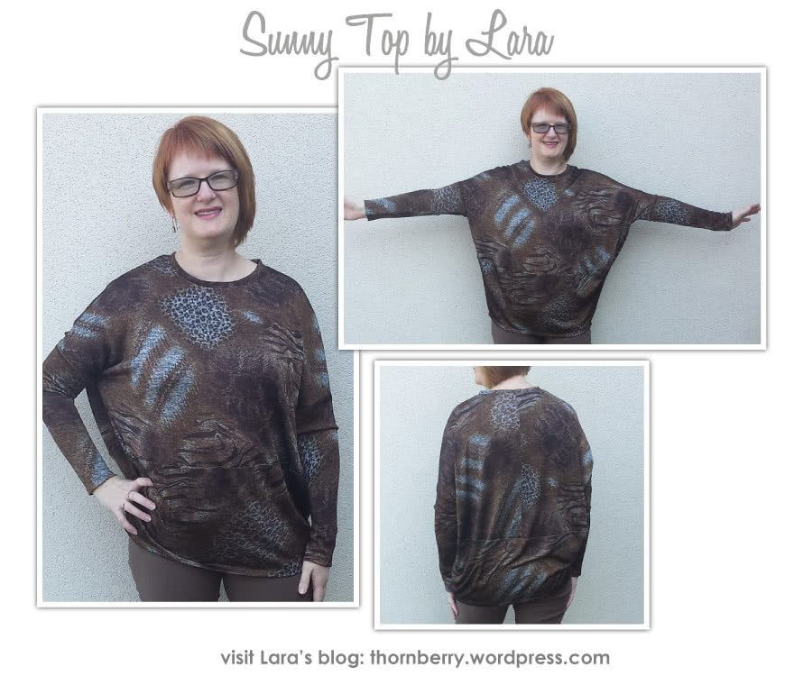 Sunny Knit Top Sewing Pattern By Lara And Style Arc - Cocoon shaped long sleeved knit top