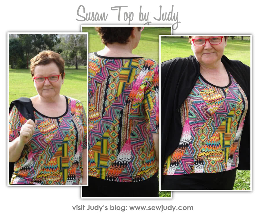 Susan Top Sewing Pattern By Judy And Style Arc - Great U-neck top